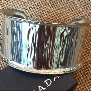New Silpada Sterling Textured Wide Cuff Bracelet